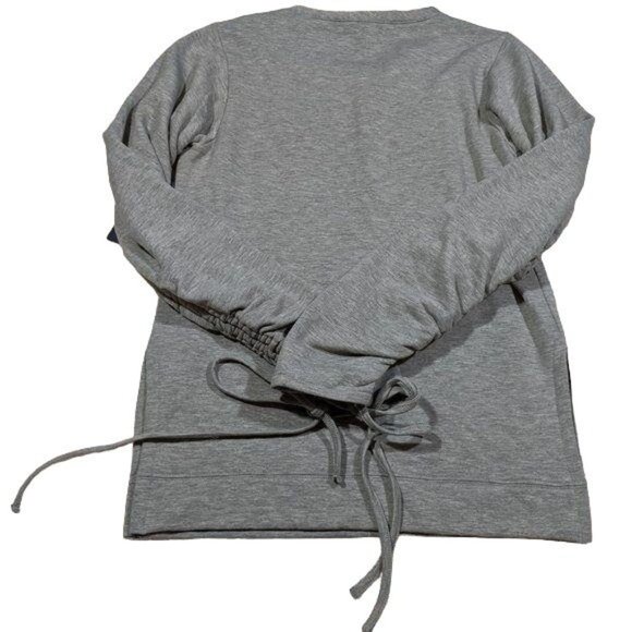 Rachel Roy ruched drawstring sleeve fleece sweatshirt - Picture 3 of 11